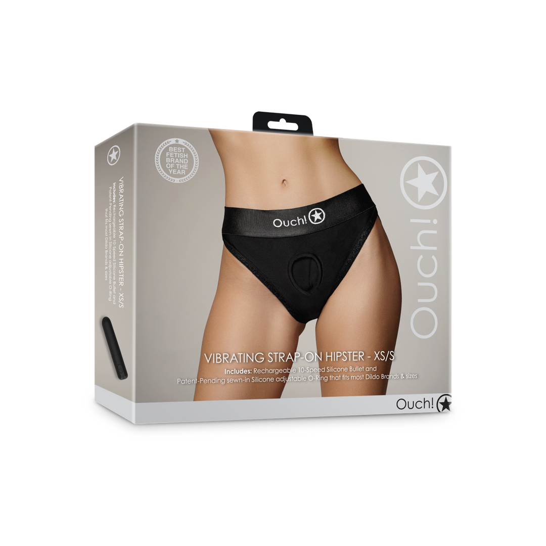 Vibrating Strap-on Hipster XS/S Black | Comfort & Pleasure