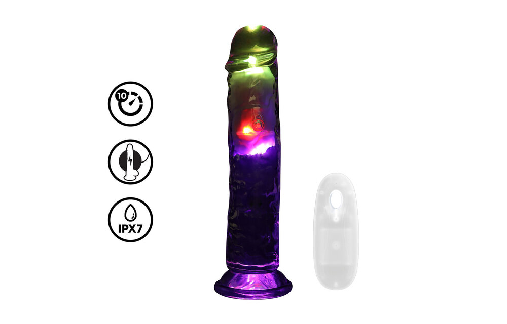 LED Vibrerende Rechte Penis - 8 / 20 cm - Transparant