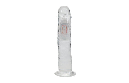 LED Vibrating Straight Cock - 8 / 20 cm - Transparent