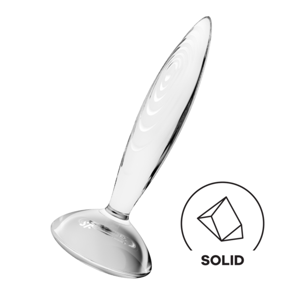 Sprudelndes Kristall - Glas Dildo - Transparent