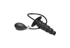 Ass Puffer Aufblasbarer Analplug 76,2 cm – Nubbed Schwarz