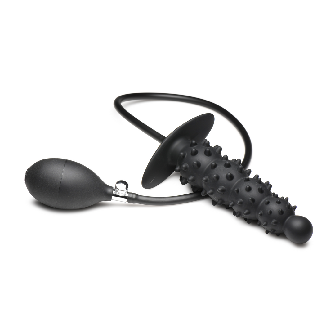 Ass Puffer Aufblasbarer Analplug 76,2 cm – Nubbed Schwarz