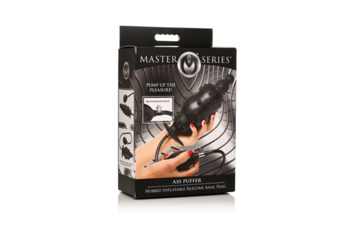 Ass Puffer Aufblasbarer Analplug 76,2 cm – Nubbed Schwarz