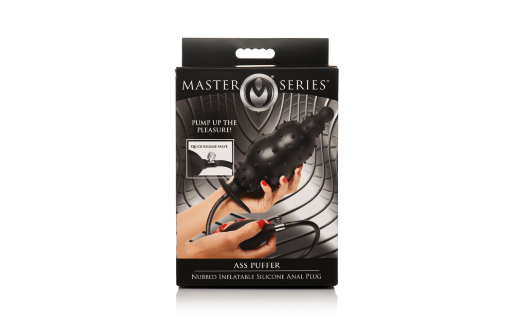 Ass Puffer Aufblasbarer Analplug 76,2 cm – Nubbed Schwarz