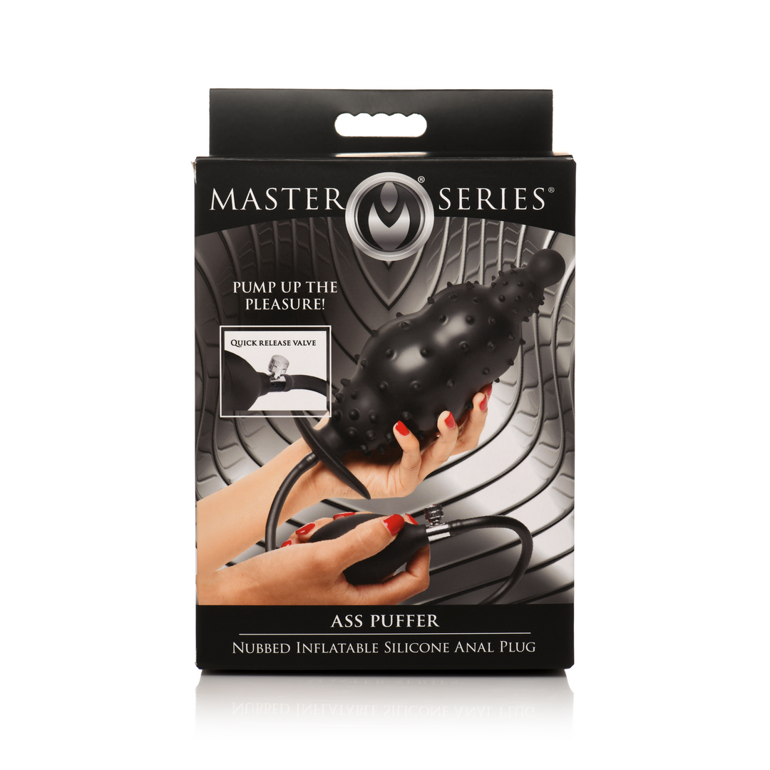 Ass Puffer Aufblasbarer Analplug 76,2 cm – Nubbed Schwarz