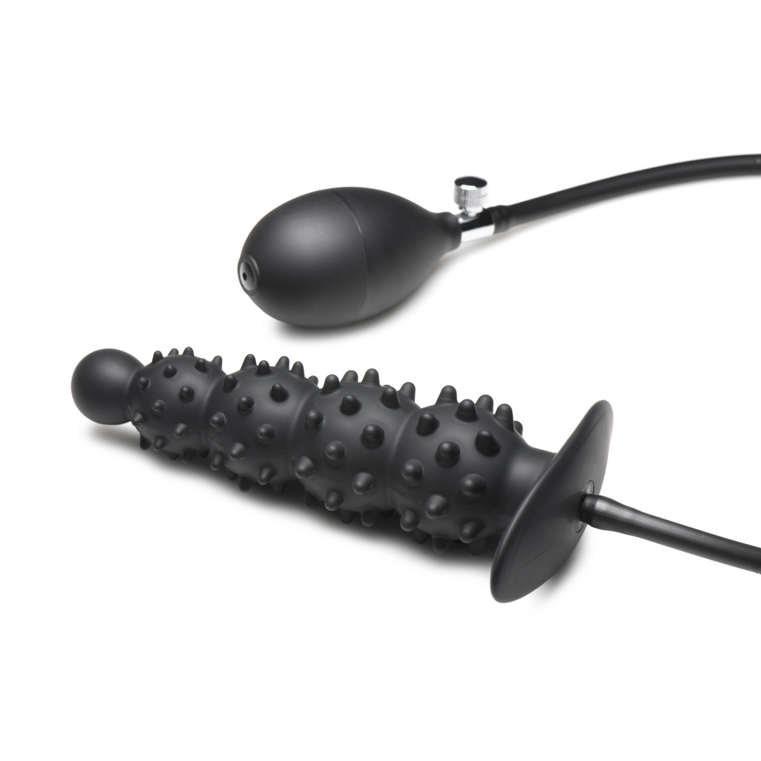 Ass Puffer Aufblasbarer Analplug 76,2 cm – Nubbed Schwarz