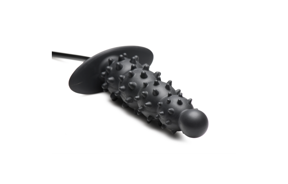 Ass Puffer Opblaasbare Anale Plug 76,2 cm - Nubbed Zwart