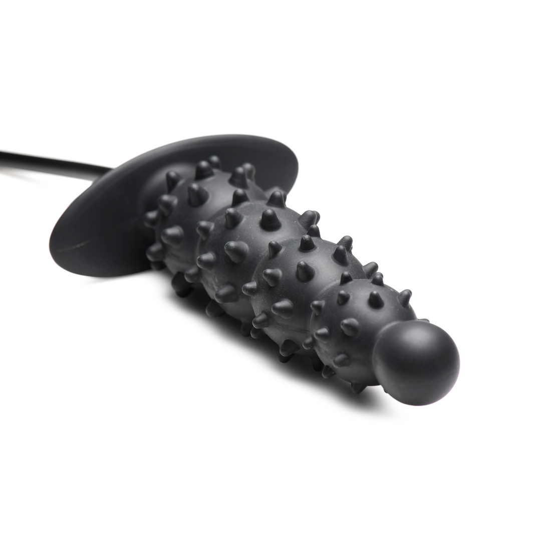 Ass Puffer Inflatable Anal Plug 76.2 cm - Nubbed Black