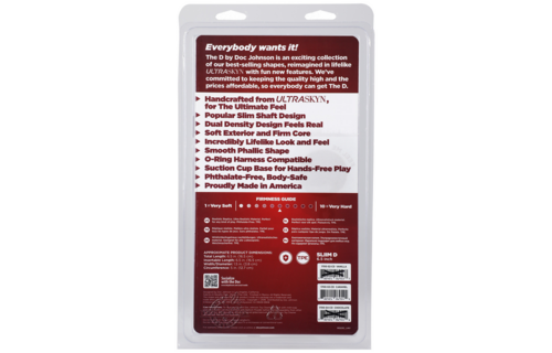 Slim D - Realistic ULTRASKYN Dildo mit Balls - 6 / 15 cm