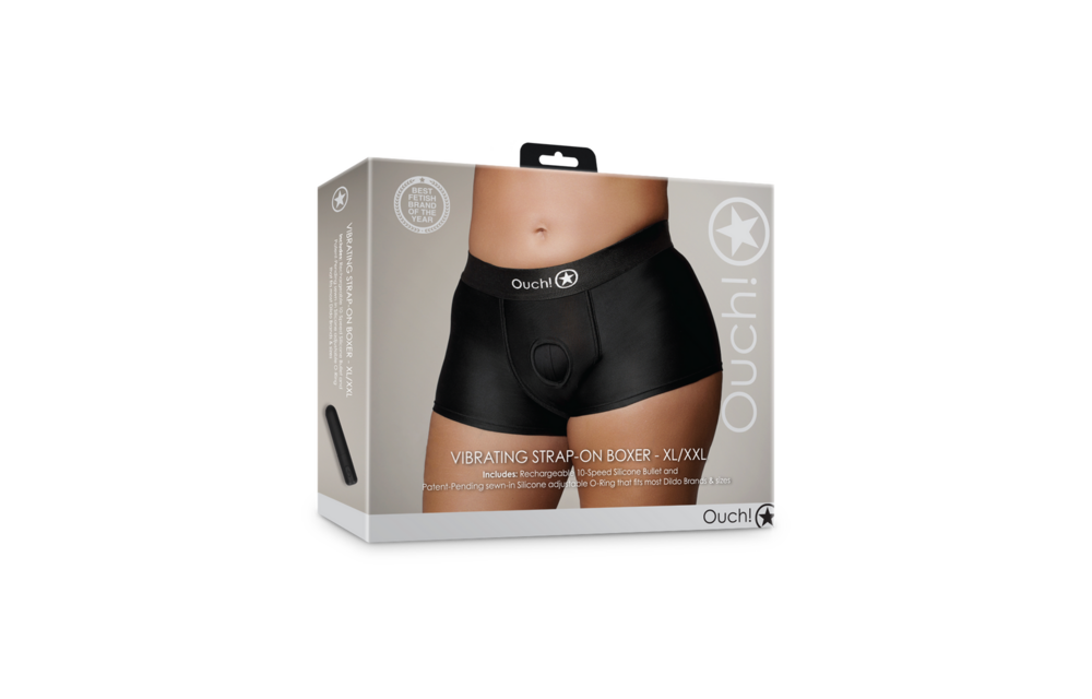 Vibrating Strap-on Boxer XL/XXL Black – Comfort & Sensation