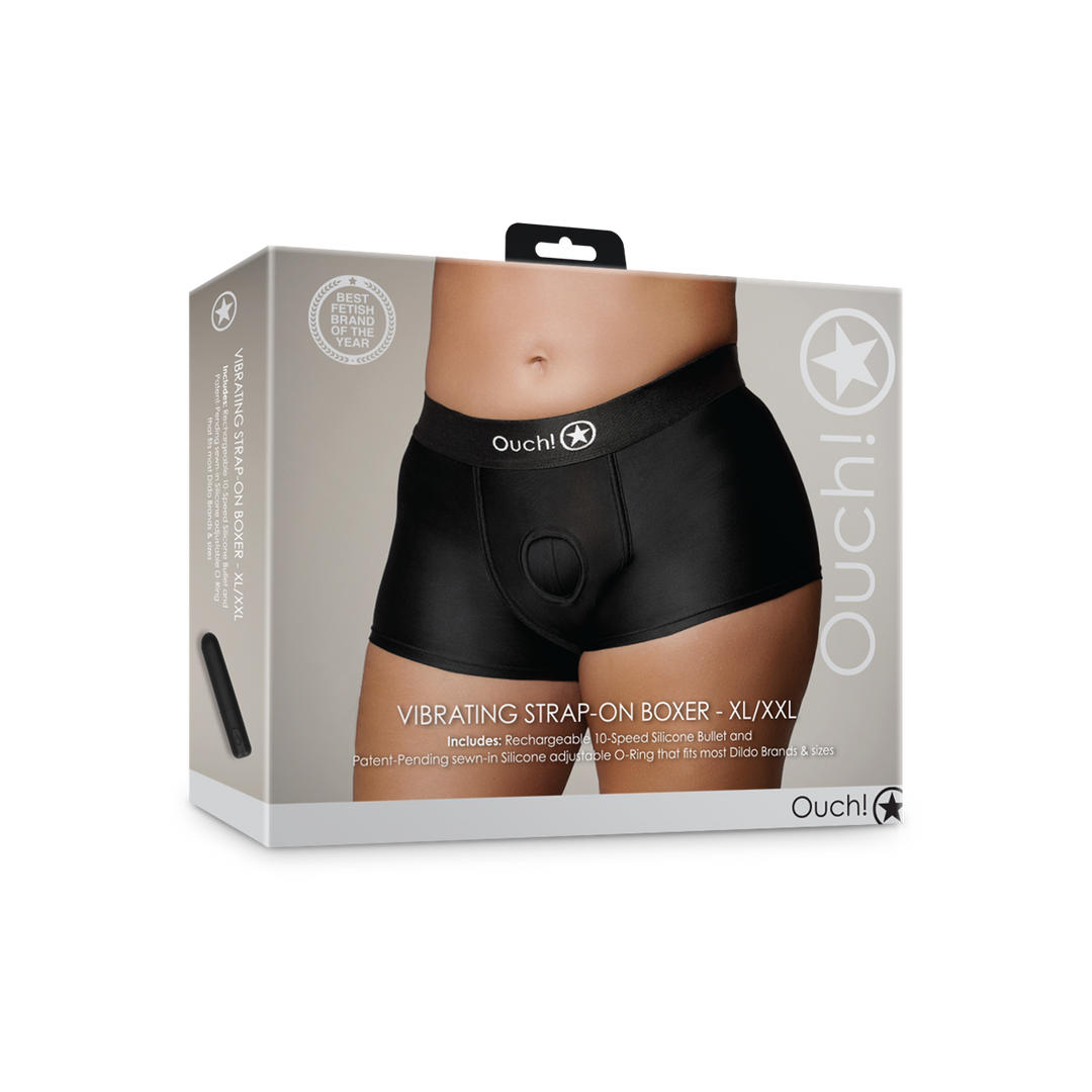 Vibrierende Strap-on Boxer XL/XXL Schwarz – Komfort & Sensation