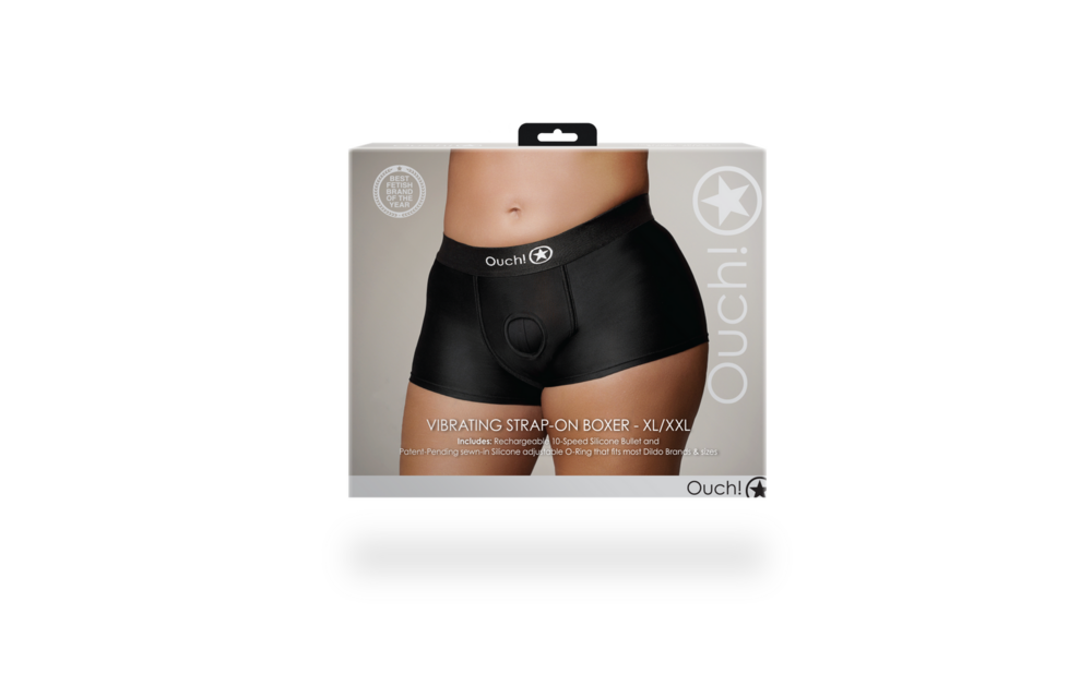 Vibrerende Strap-on Boxer - XL/XXL - Zwart