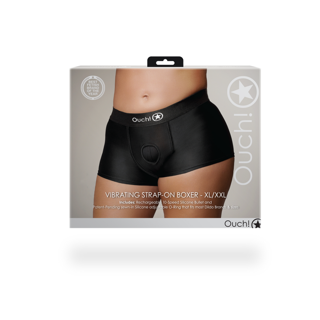 Vibrating Strap-on Boxer XL/XXL Black – Comfort & Sensation