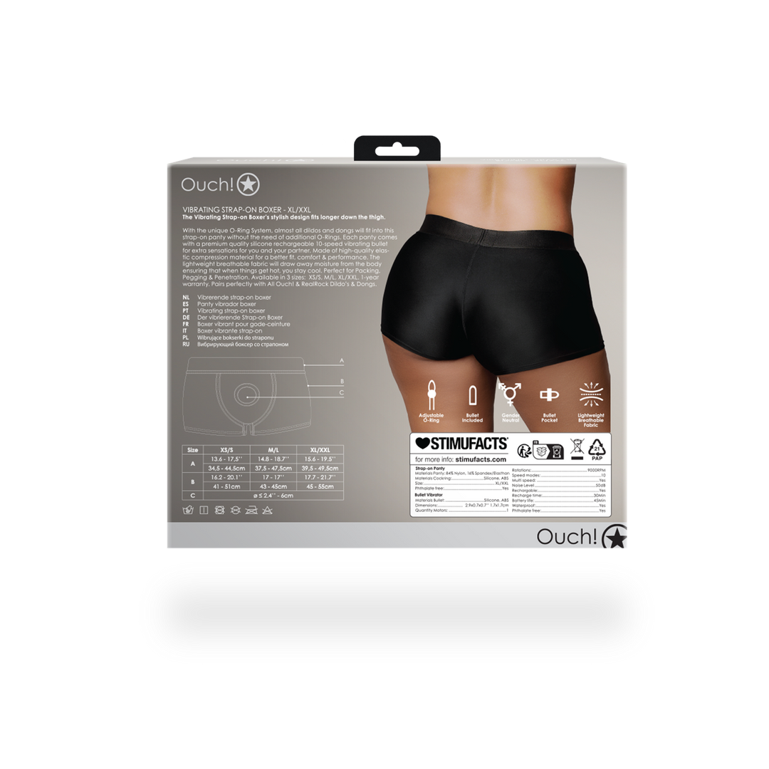 Vibrierender Strap-on Boxer - XL/XXL - Schwarz