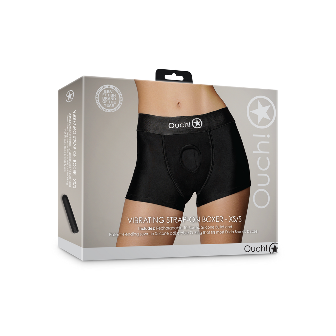 Vibrerende Strap-on Boxer - XS/S - Zwart