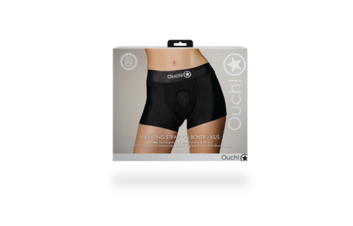 Vibrierende Strap-on Boxer XS/S Schwarz | Komfort & Sensation