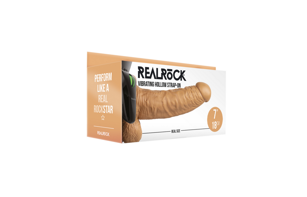 RealRock Vibrating Hollow Strap-On 18 cm – Comfort & Pleasure