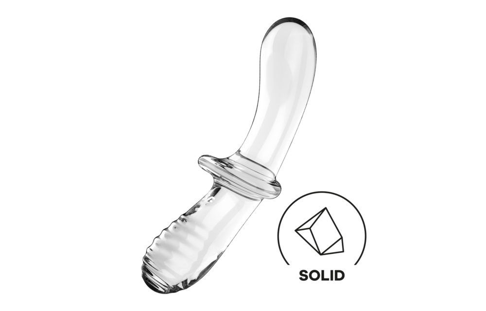 Double Crystal 18 cm – Glasdildo Transparent Satisfyer