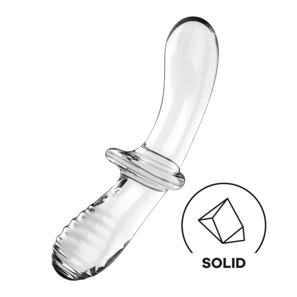 Double Crystal 18 cm - Transparent Glass Dildo Satisfyer