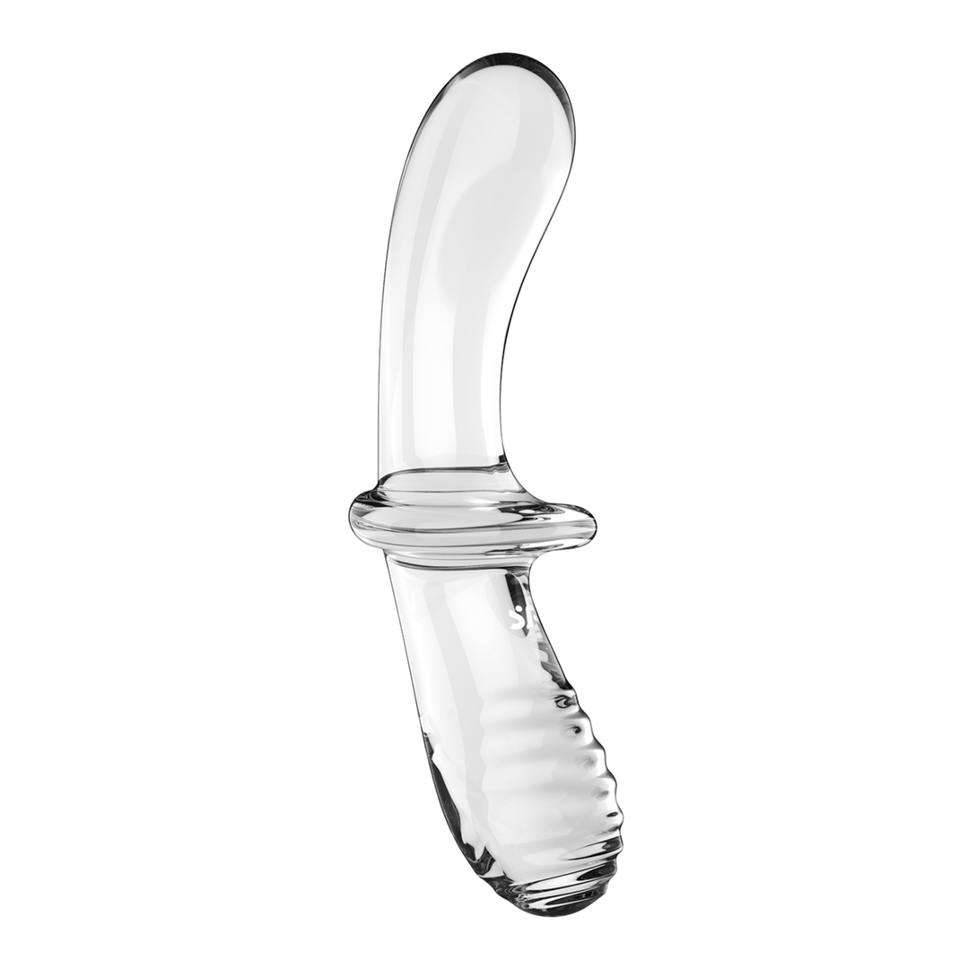 Dubbele Crystal 18 cm - Glazen Dildo Transparant Satisfyer