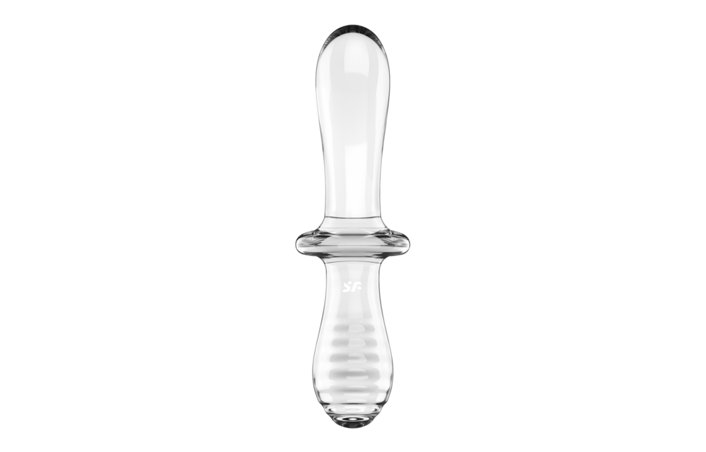 Doppeltes Kristall - Glas Dildo - Transparent