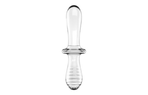 Dubbele Crystal 18 cm - Glazen Dildo Transparant Satisfyer