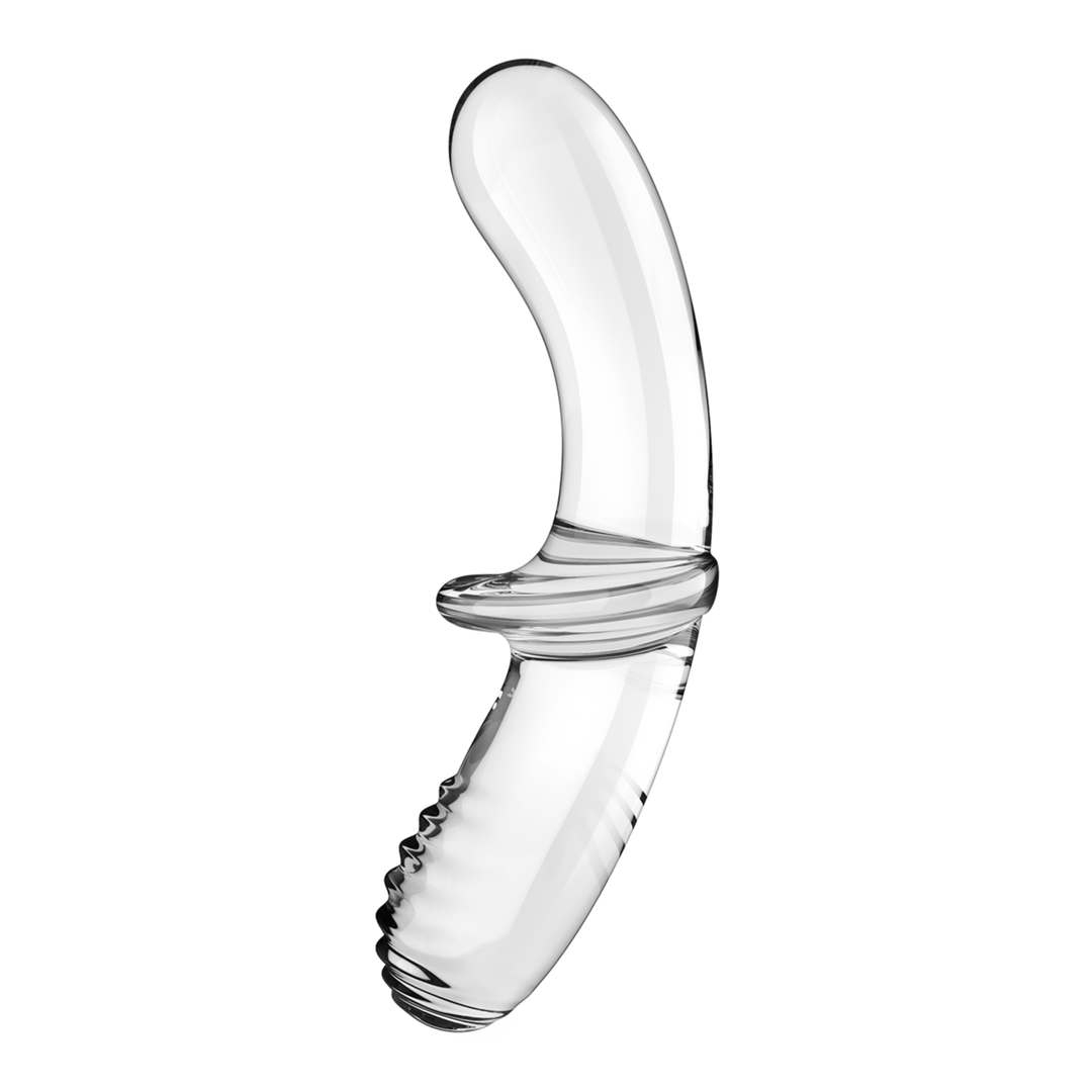 Dubbele Crystal 18 cm - Glazen Dildo Transparant Satisfyer