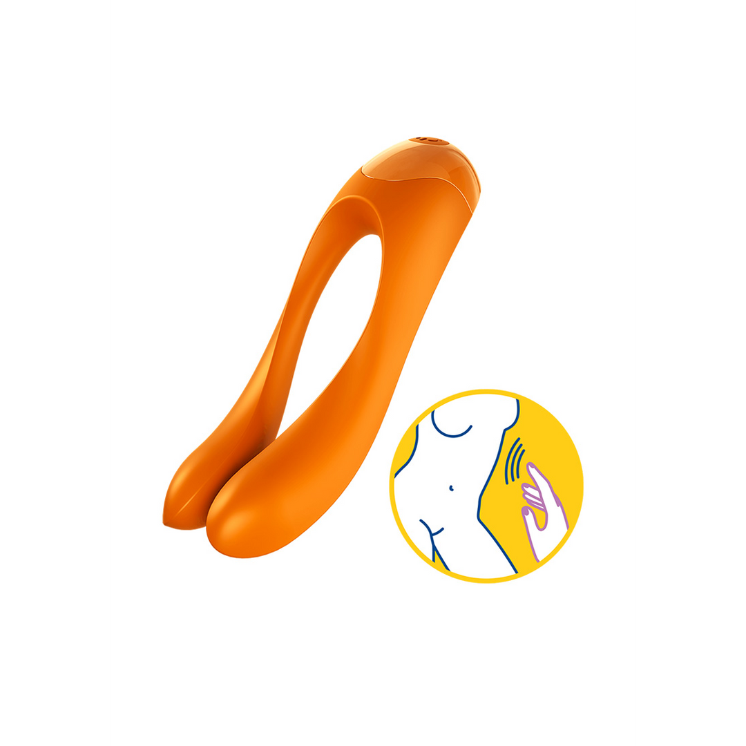 Candy Cane - Finger Vibrator for Intimate Zones - Orange