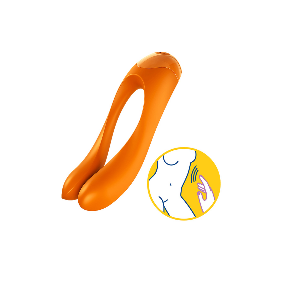Candy Cane Finger Vibrator Orange – Powerful & Compact pleasure