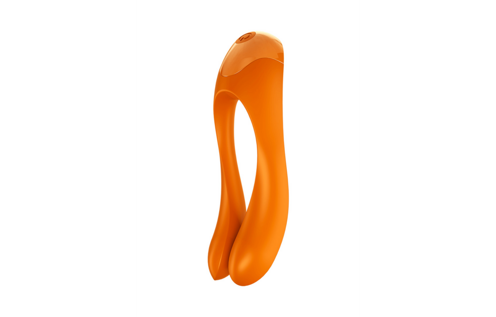 Candy Cane - Vinger Vibrator voor Intieme Zones - Oranje