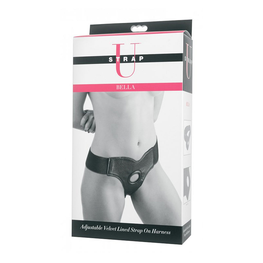 Bella Strap-On 29 cm | Adjustable Velour Dildo Harness