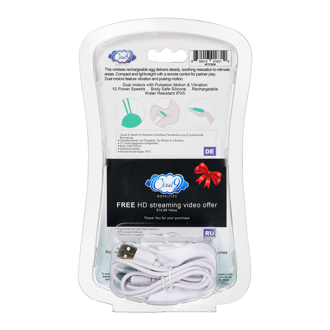 Draadloze Eieren met Pulserende Beweging & 10 Vibraties