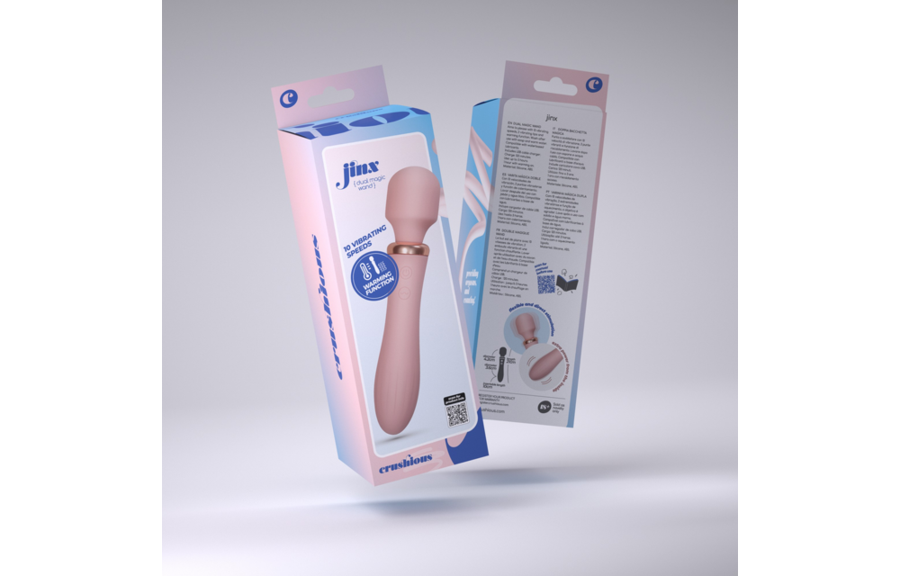 Jinx - Dual Wand Massager met Verwarmingsmodus - Rosé Wijn