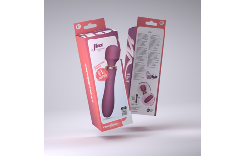 Jinx - Dual Wand Massager met Verwarmingsmodus - Rode Wijn