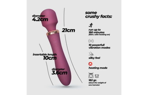 Jinx Dubbele Staafmassager Rood | Verwarmd & Krachtig Genot