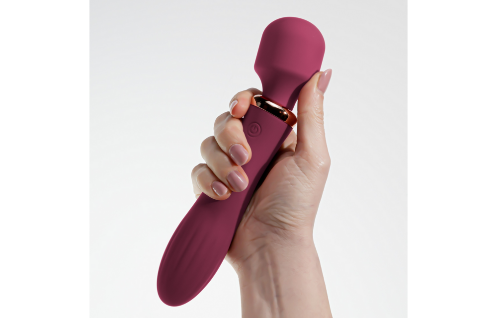 Jinx - Dual Wand Massager with Heating Mode - Red Wine