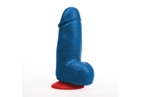 ✊Fuck & Fist Dagr S - Realistic Thick Dildo with Balls - 4.5 / 11.5 cm - Blue