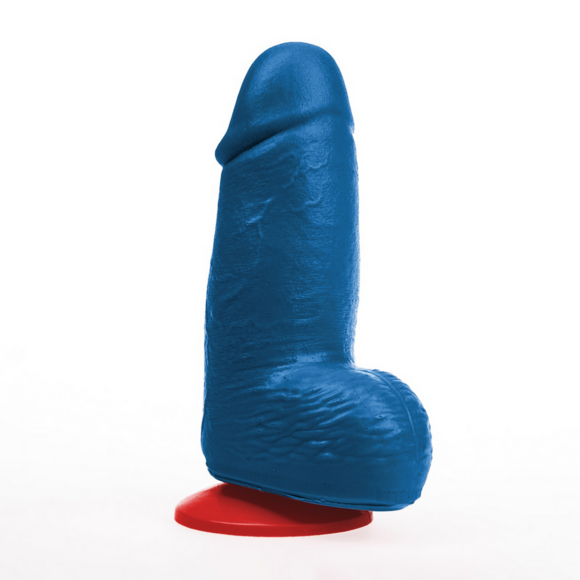 ✊Fuck & Fist Dagr S - Realistic Thick Dildo with Balls - 4.5 / 11.5 cm - Blue
