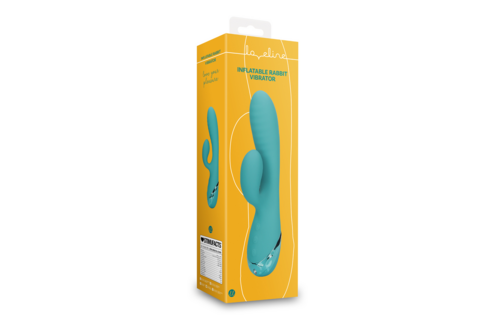 Aufblasbarer Rabbit-Vibrator 4 cm – Pfauenblaues Vergnügen!