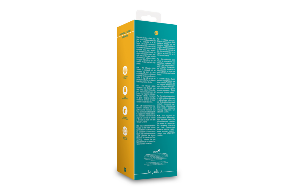 Opblaasbare Konijnen Vibrator 4 cm - Pauwblauw Genot!