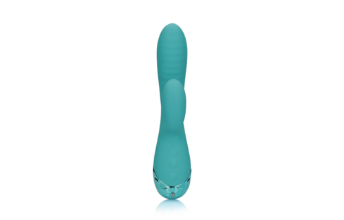 Aufblasbarer Rabbit-Vibrator 4 cm – Pfauenblaues Vergnügen!