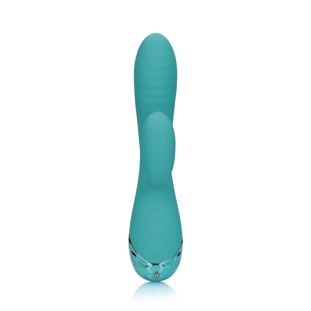 Inflatable Rabbit Vibrator 4 cm - Peacock Blue Pleasure!
