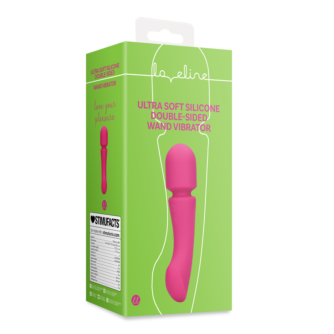 Prestone Pink: Ultra-soft silicone double-sided vibrator