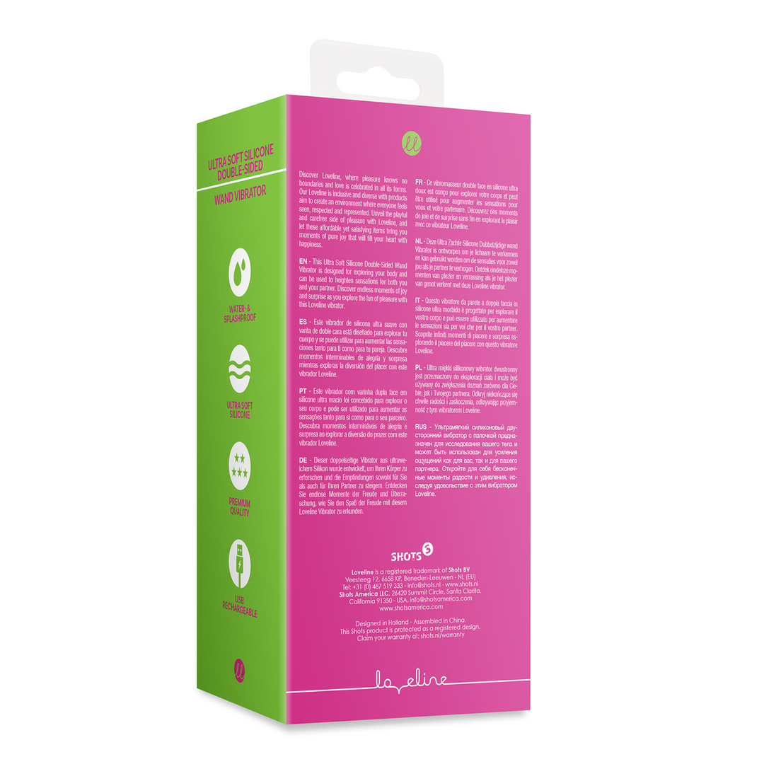 Prestone Pink: Ultraweicher doppelseitiger Vibrator aus Silikon