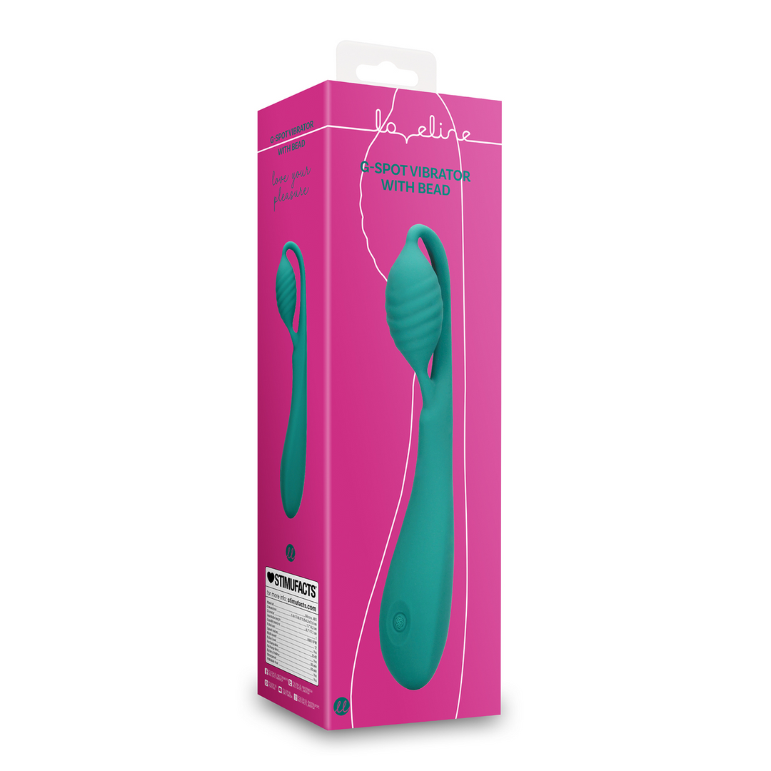 G-Spot Vibrator met Parels Blauw Groen - Loveline by Shots