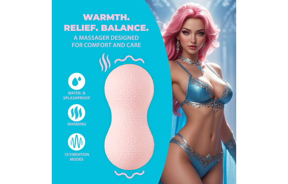 Vibrierender und wärmender Massager Rosa – Entspannung & Pflege