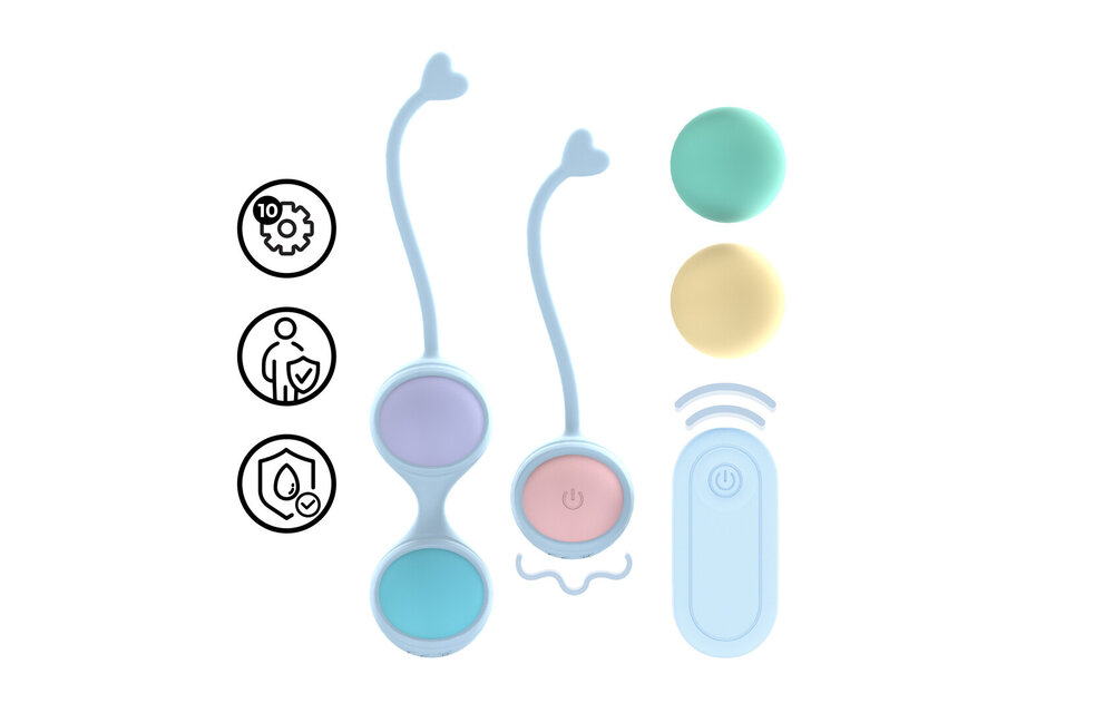 Vibrating Kegel Set with 5 Weights - Comfort & Control Purple