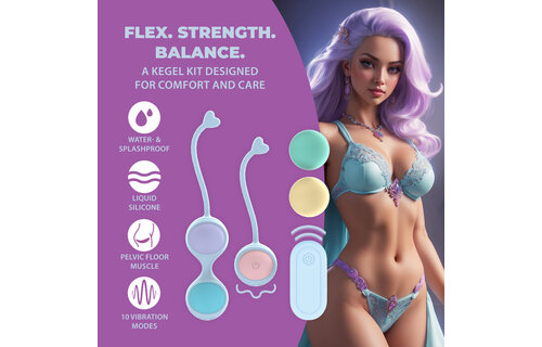 Vibrations- und 5 Gewichte Austauschbares Kegel-Set - Lila