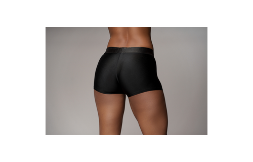 Vibrating Strap-on Boxer - M/L - Schwarz