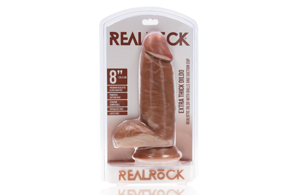 Extra Dik Recht Met Ballen 6,6 cm - Realistische Tan Dildo